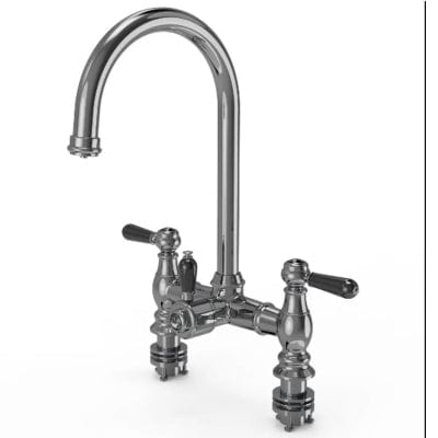 Traditionel bro 3-i-1 Instant Varm Water Kitchen Tap m/ sorte keramiske håndtag - Image 3