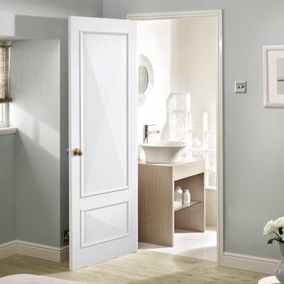 Knightsbridge White Primed 1 Glazed Clear Light Panel Interior Door - 1981mm X 686mm - Image 2