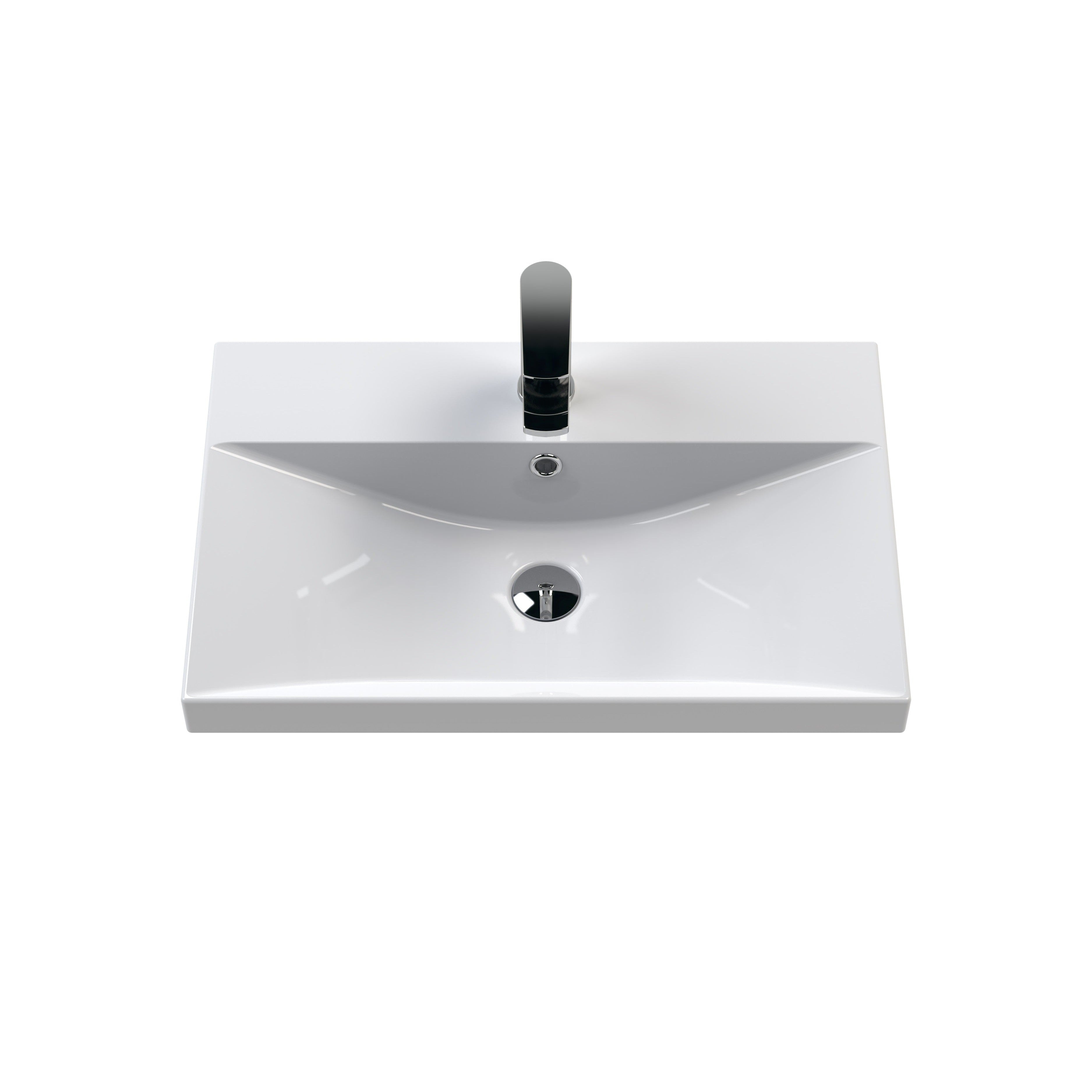 Nuie Arno 600 mm etage stående 2 -dørs forfængelighed & bassin 3 - Bleget eg - Image 2