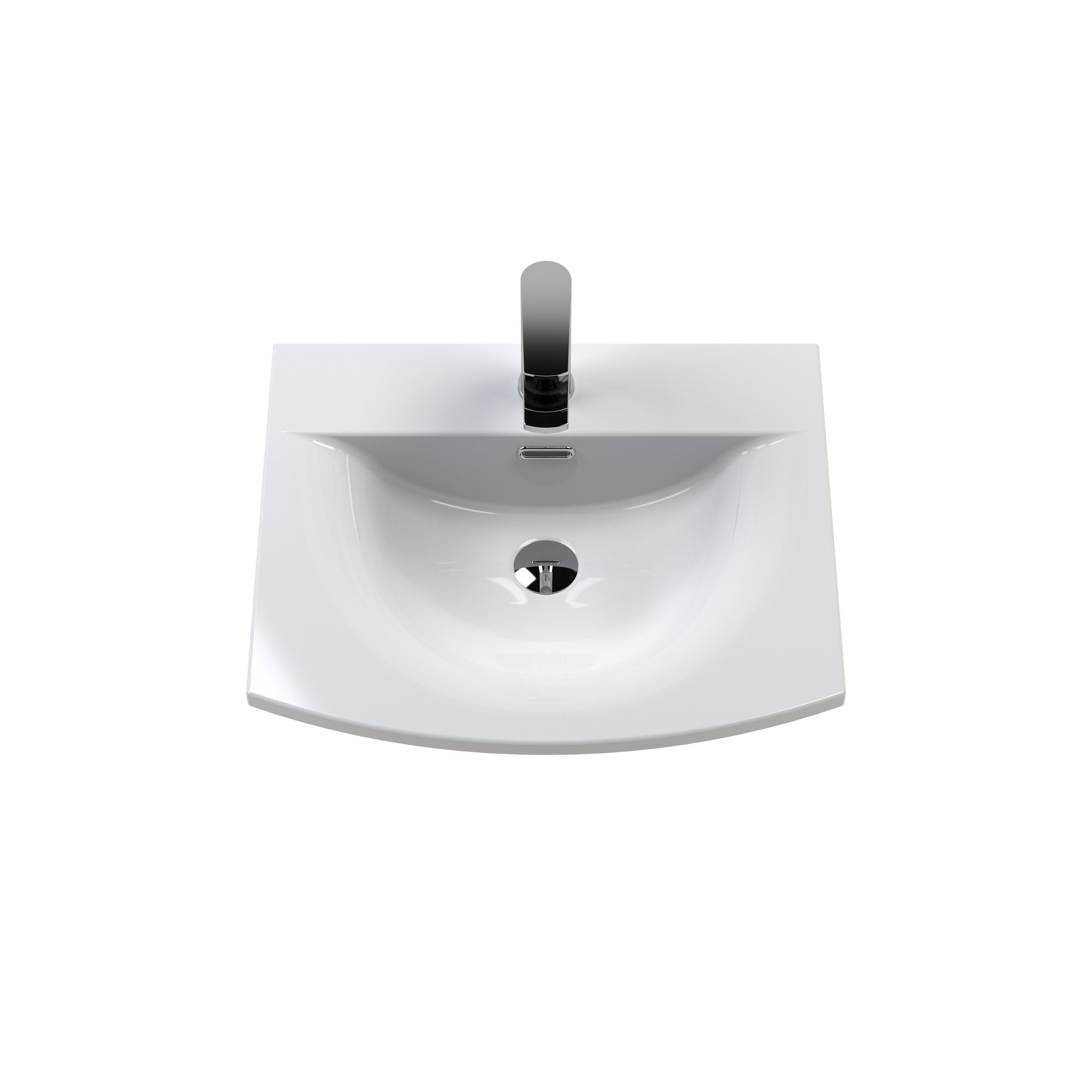Nuie Arno 500 mm etage, der står 2 -dørs forfængelighed og bassin 4 - Cloud Gray - Image 2