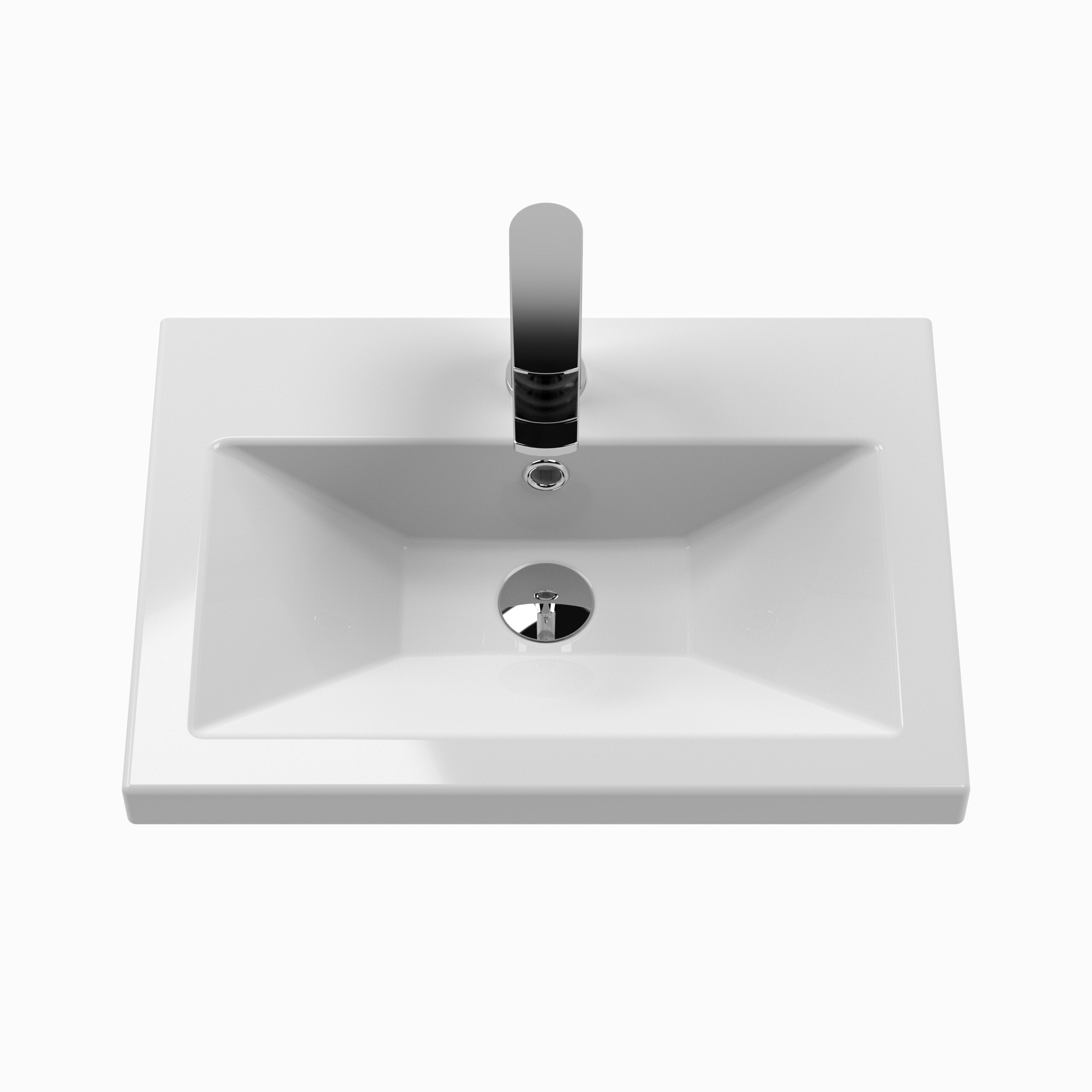 Nuie Arno Compact 500 mm etage Stående 2 -dørs forfængelighed & keramisk bassin - Satin Gray - Image 2